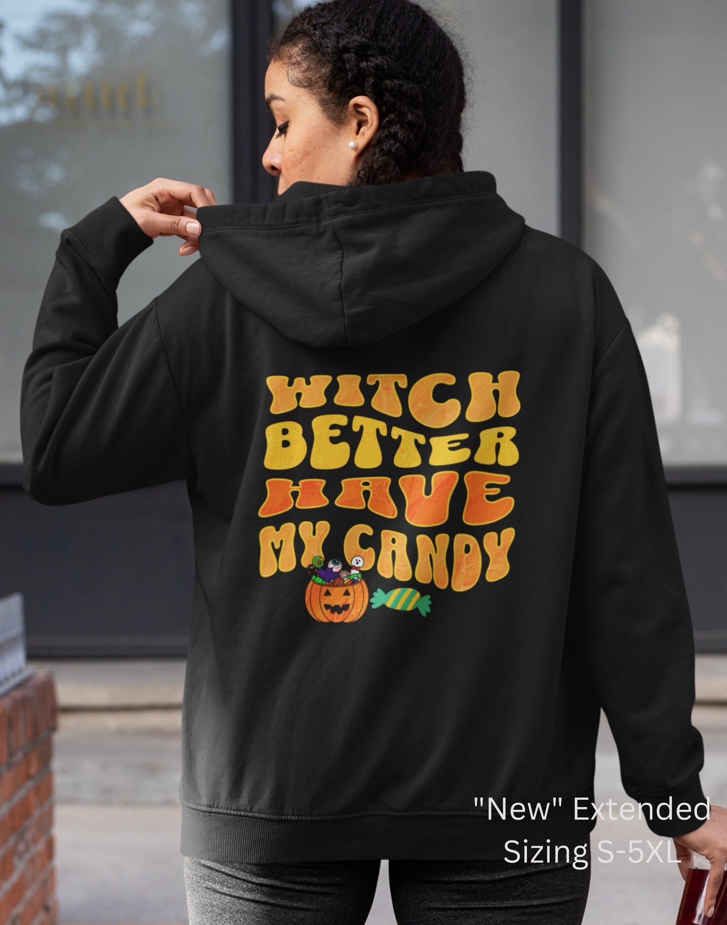 Witch Better Have My Candy Halloween Pullover, Halloween Hoodie, Halloween Sweatshirt, Funny Fall Sweatshirt, Retro Oversized Hoodie