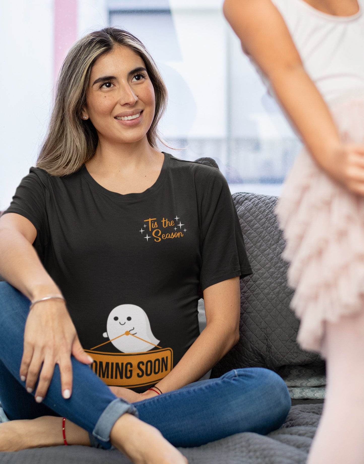 Mom To Be Tis The Season Halloween Shirt, Cute Fall Tshirt For Mom To Be, Comfort Colors® Funny Halloween Shirt, Pregnant Halloween T-Shirt