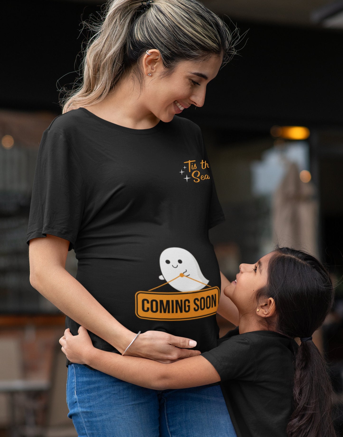 Mom To Be Tis The Season Halloween Shirt, Cute Fall Tshirt For Mom To Be, Comfort Colors® Funny Halloween Shirt, Pregnant Halloween T-Shirt