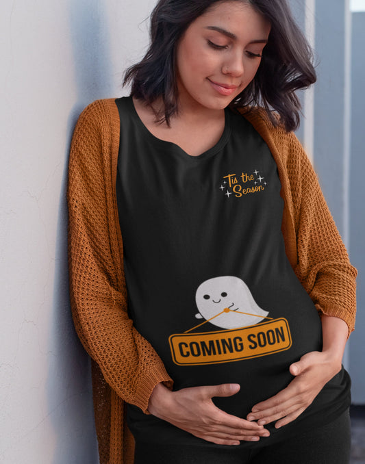 Mom To Be Tis The Season Halloween Shirt, Cute Fall Tshirt For Mom To Be, Comfort Colors® Funny Halloween Shirt, Pregnant Halloween T-Shirt