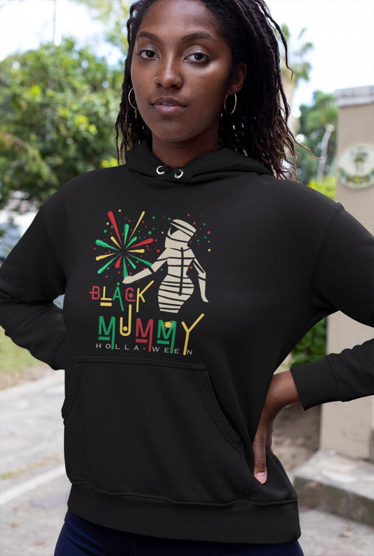 Mummy Halloween Hooded Sweatshirt, Black Hoodie for Women, Fallcrewneck sweatshirt, Autum shirt, Gildan sweatshirts, 3x Cute Fall Sweater