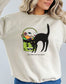 Halloween Cat Sweatshirt, Halloween Candy Pullover To Plus size Just Here For The Candy Shirt, Retro Halloween Crew Neck,  3x Fall Sweater