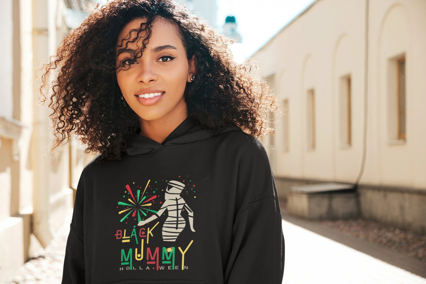 Mummy Halloween Hooded Sweatshirt, Black Hoodie for Women, Fallcrewneck sweatshirt, Autum shirt, Gildan sweatshirts, 3x Cute Fall Sweater