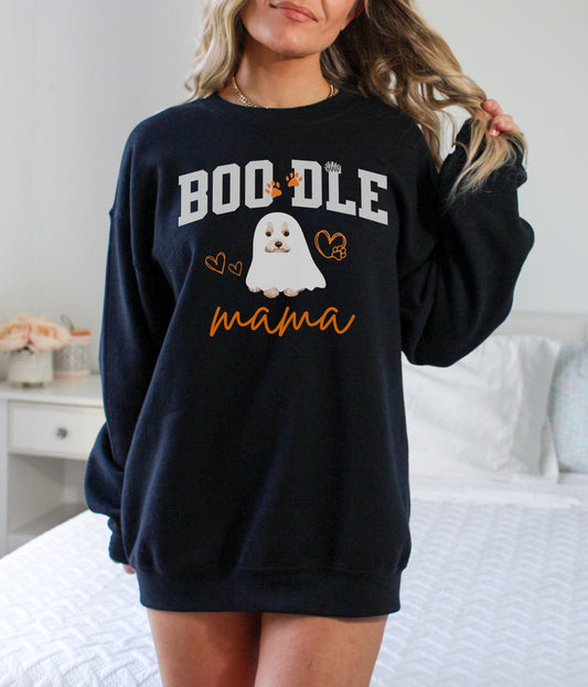 Poodle Mama Halloween Shirt, Pullover Sweatshirt, Retro Halloween Crew Neck, Funny Dog Shirt, Dog shirt, Cute Halloween Shirt, Fall Sweater