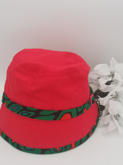 African Print Trim Bucket Hats| sun hat| Women Bucket Hat| Men Bucket Hat| Unisex Bucket Hat| Cute Hat