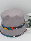 Unisex Bucket Hat| African Print Trim Bucket Hats| sun hat| Men Bucket Hat| Women Bucket Hat| Cute Hat